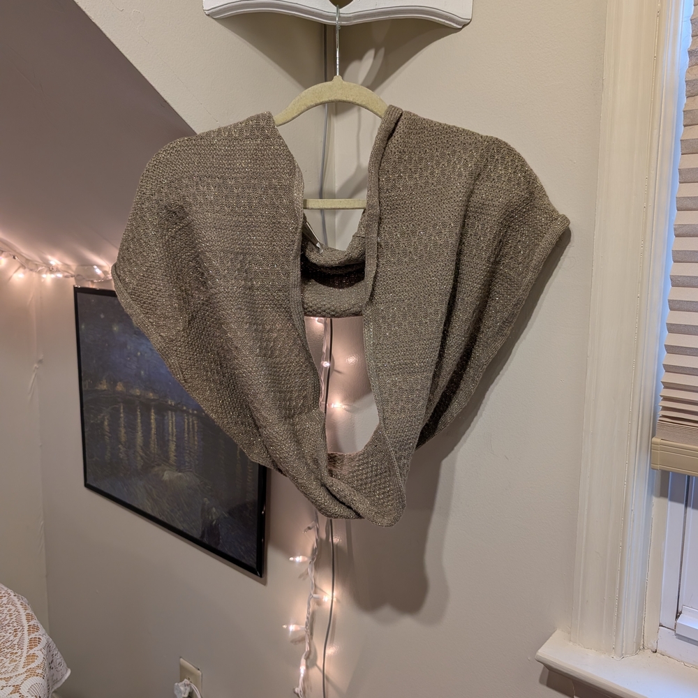 New York & Company Infinity Sparkly Knit Scarf Shawl Wrap